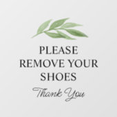 Waterverf Greenery Verwijder de schoenen Raamsticker (Vel)