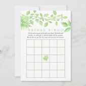 Waterverf Greenery Vrijgezellenfeest Bingo Kaart (Voorkant)