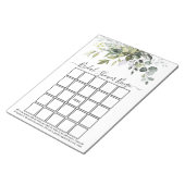 Waterverf Greenery Vrijgezellenfeest Bingo Notitieblok (Schuin)