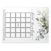 Waterverf Greenery Vrijgezellenfeest Bingo Notitieblok (Voorkant)