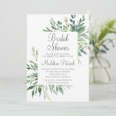 Waterverf Greenery Vrijgezellenfeest Kaart (Staand voorkant)