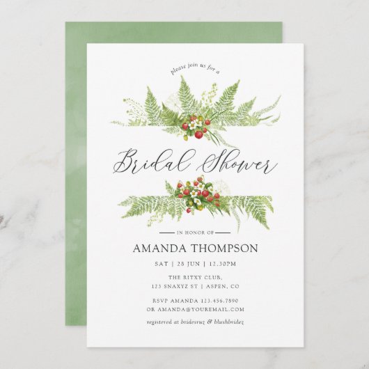 Waterverf Greenery Vrijgezellenfeest Kaart (Voorkant / Achterkant)