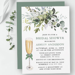 Waterverf Greenery Vrijgezellenfeest Sage Green Bo Kaart