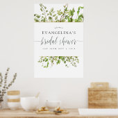 Waterverf Greenery Vrijgezellenfeest Welkom Poster (Keuken)