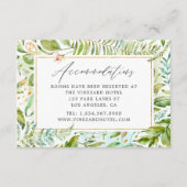 Waterverf Greenery Wedding Accommodations Informatiekaartje (Voorkant)