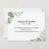 Waterverf Greenery Wedding Accommodations Save The Date (Achterkant)