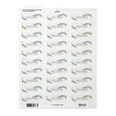 Waterverf Greenery Wedding Address Label (Full Sheet)