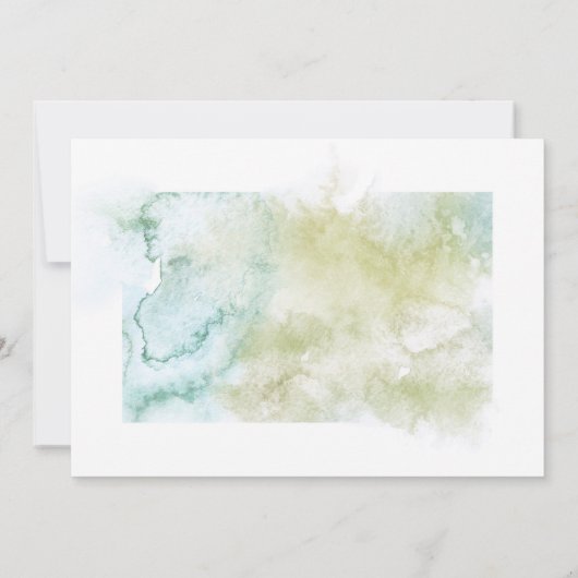 Waterverf Greenery Wedding Bedankkaart (Achterkant)