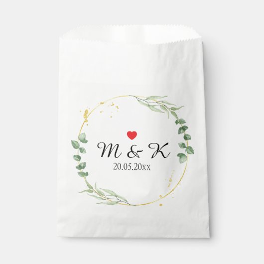 Waterverf Greenery Wedding Bedankzakje (Voorkant)