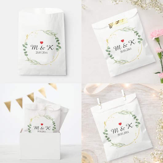 Waterverf Greenery Wedding Bedankzakje