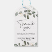 Waterverf Greenery Wedding Cadeaulabel (Voorkant)
