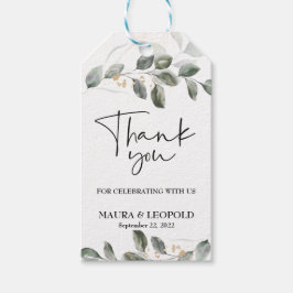 Waterverf Greenery Wedding Cadeaulabel