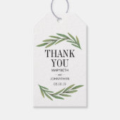 Waterverf Greenery Wedding Dank je cadeau Labels Cadeaulabel (Voorkant)