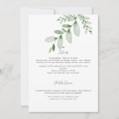 Waterverf Greenery Wedding Detail Kaart (Voorkant)
