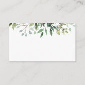Waterverf Greenery Wedding Details Enclosure Card Informatiekaartje (Achterkant)