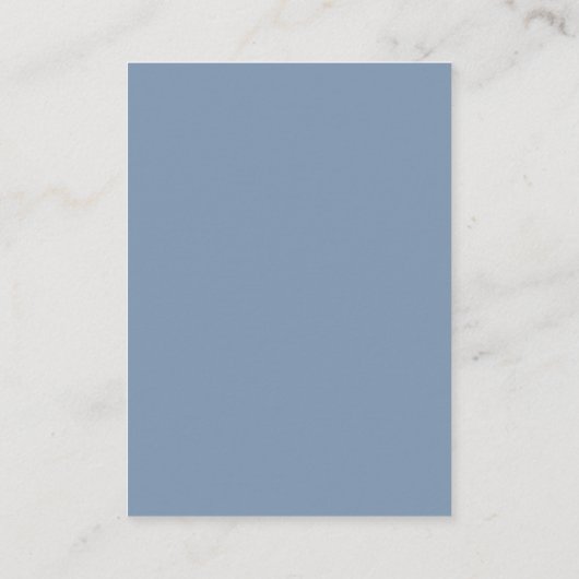 Waterverf Greenery Wedding Dusty Blue QR RSVP Informatiekaartje (Achterkant)