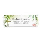 Waterverf Greenery Wedding Etiket (Voorkant)