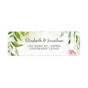 Waterverf Greenery Wedding Etiket