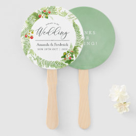 Waterverf Greenery Wedding Favor Handwaaier