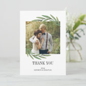 Waterverf Greenery Wedding Hartelijk dank Bedankkaart (Staand voorkant)