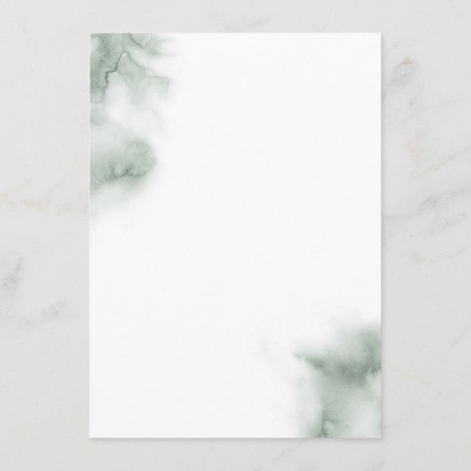 Waterverf Greenery Wedding Informatie Gast Informatiekaartje (Achterkant)