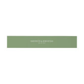 Waterverf Greenery Wedding Invitation Belly Band Uitnodigingen Wikkel (Vlak)