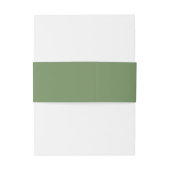 Waterverf Greenery Wedding Invitation Belly Band Uitnodigingen Wikkel (Achterkant Voorbeeld)
