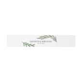 Waterverf Greenery Wedding Invitation Belly Band Uitnodigingen Wikkel (Vlak)