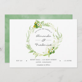 Waterverf Greenery Wedding Kaart