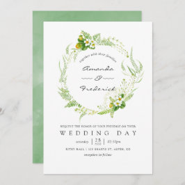 Waterverf Greenery Wedding Kaart