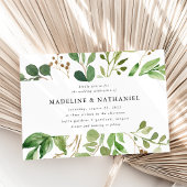 Waterverf Greenery Wedding Kaart