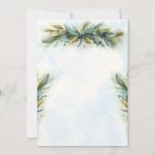 Waterverf Greenery Wedding Kaart (Achterkant)