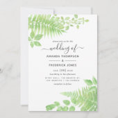 Waterverf Greenery Wedding Kaart (Voorkant)