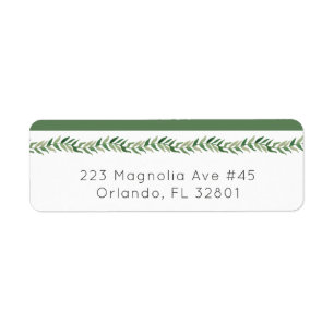 Waterverf Greenery Wedding Labels