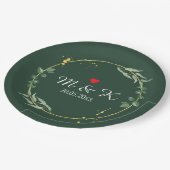Waterverf Greenery Wedding Papieren Bordje (Gekanteld)