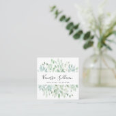 Waterverf Greenery Wedding Planner Visitekaartjes (Staand voorkant)
