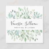 Waterverf Greenery Wedding Planner Visitekaartjes (Voorkant)