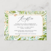 Waterverf Greenery Wedding Reception Informatiekaartje (Voorkant)