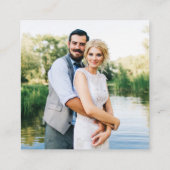 Waterverf Greenery Wedding Registry Foto Informatiekaartje (Achterkant)