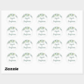 Waterverf Greenery Wedding Ronde Sticker (Vel)