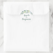 Waterverf Greenery Wedding Ronde Sticker (Tas)