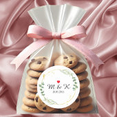 Waterverf Greenery Wedding Ronde Sticker