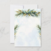 Waterverf Greenery Wedding RSVP Kaartje (Achterkant)