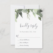 Waterverf Greenery Wedding RSVP Response Kaarten (Voorkant)