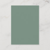 Waterverf Greenery Wedding Sage Green QR RSVP Informatiekaartje (Achterkant)