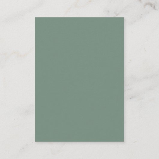 Waterverf Greenery Wedding Sage Green QR RSVP Informatiekaartje (Achterkant)