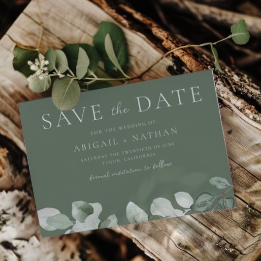 Waterverf Greenery Wedding Save The Date