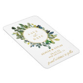 Waterverf Greenery Wedding Save the Date Invitati Magneet (Rechterzijde)