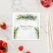 Waterverf Greenery Wedding Servet (Insitu)