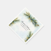 Waterverf Greenery Wedding Servet (Hoek)